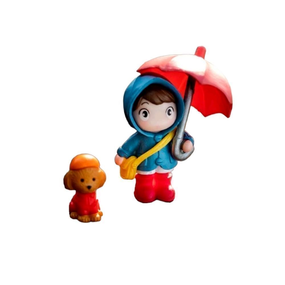 Mini Boy w/ Umbrella Figurine